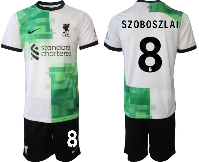 Men 2023-2024 Club Liverpool away white #8 Soccer Jersey->liverpool jersey->Soccer Club Jersey